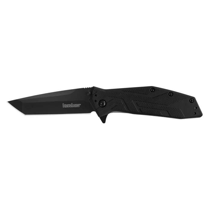 Kershaw Brawler Assisted Opening Knife Black GFN Handle 3" Black-Oxide Tanto Blade 1990