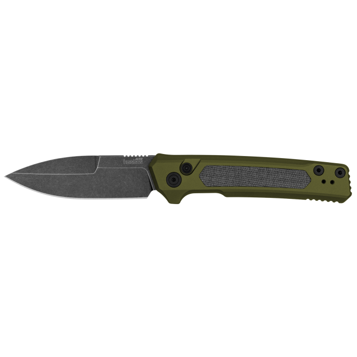 Kershaw Launch 22 Automatic Knife MagnaCut Spear Point OD Green w/ Micarta Inserts Made in USA