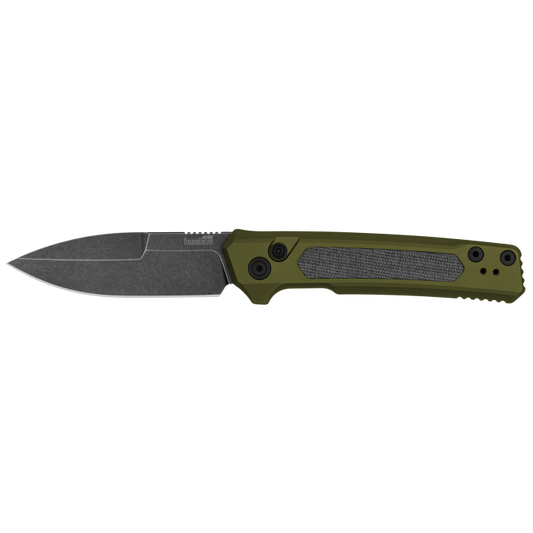 Kershaw Launch 22 Automatic Knife MagnaCut Spear Point OD Green w/ Micarta Inserts Made in USA