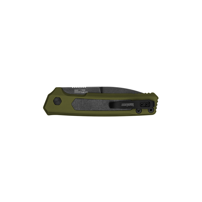 Kershaw Launch 22 Automatic Knife MagnaCut Spear Point OD Green w/ Micarta Inserts Made in USA