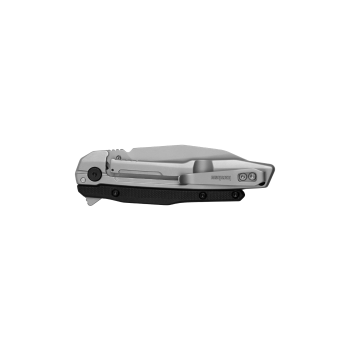 Kershaw Lithium Assisted Opening Pocket Knife, 3.25 inch Blade with Stainless Steel Handle, Reverse Tanto, Pocketclip,Silver