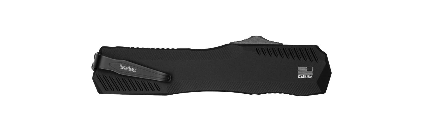 Kershaw Livewire MagnaCut Tanto OTF Automatic Knife Black 3.4" Black SW Blade 9000T