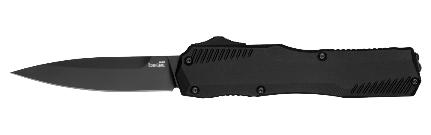 Kershaw Livewire MagnaCut  OTF Automatic Knife Black 3.4" Black Spear point Blade 9000BLK