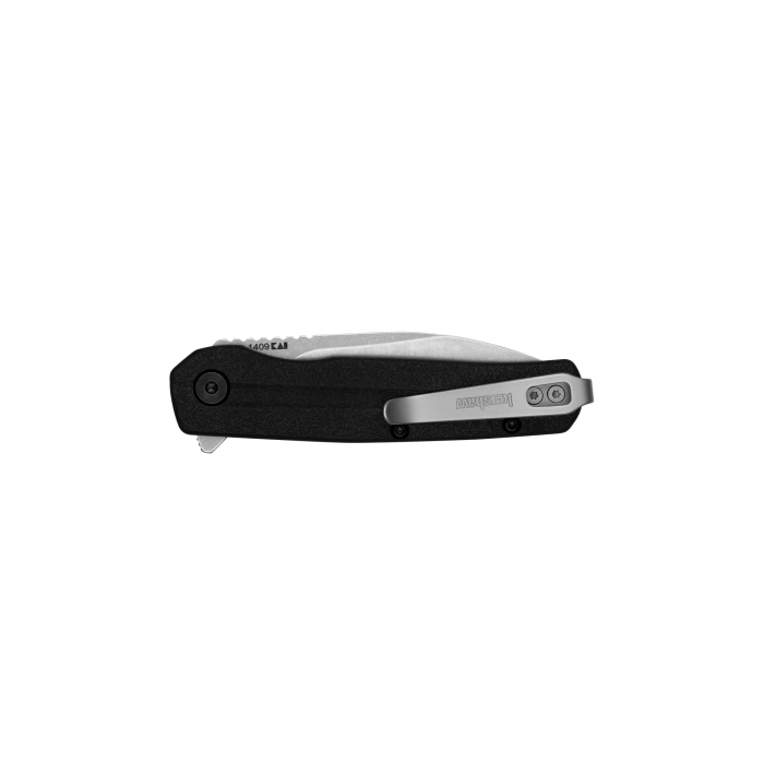 Kershaw Korra Folding Pocket Knife, Silver 2.75 inch Assisted Opening Blade, Black GFN Handle