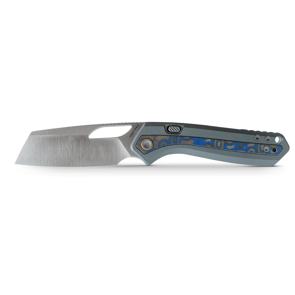 VOSTEED Kroc -Top Liner Lock (2.99" S35VN Blade & Aluminum & Ocean Micarta Handle) - A1801