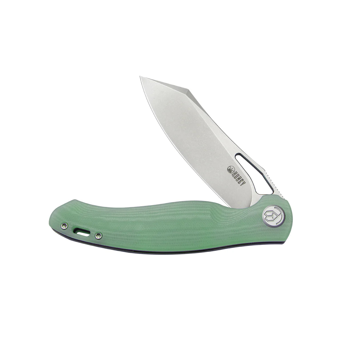 Kubey Drake Liner Lock Folding Knife Jade G10 Handle 3.74'' Beadblasted AUS-10 KU239I