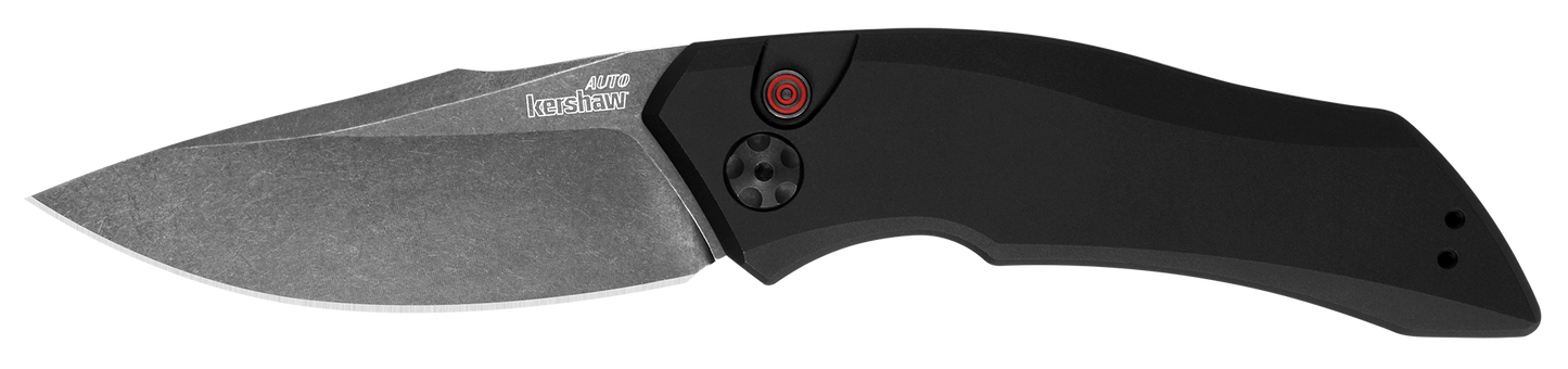 Kershaw Launch 1 Automatic Knife Black Aluminum 3.4" BlackWash Blade 7100BW