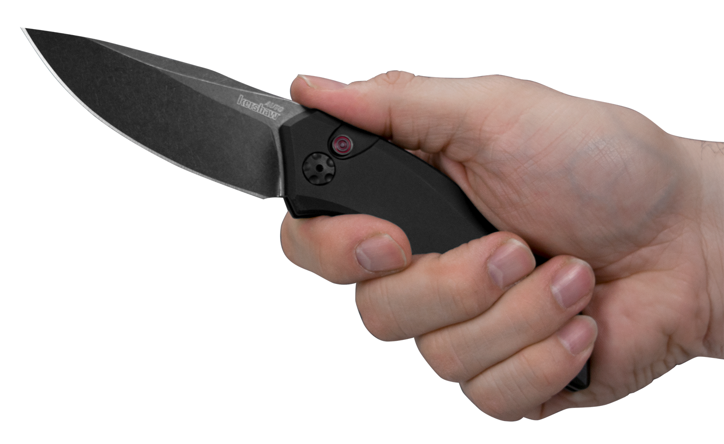 Kershaw Launch 1 Automatic Knife Black Aluminum 3.4" BlackWash Blade 7100BW