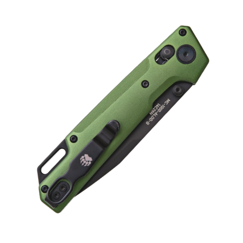 Bear & Son Nekama™ I Aluminum Handle Modified Tanto Blade OD Green MC-1000-ALOD-B