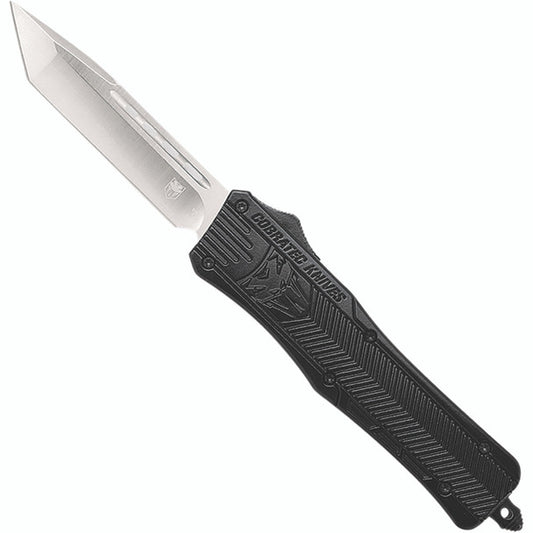 CobraTec Medium CTK-1 Black Tanto Not Serrated MBCTK-1MTNS