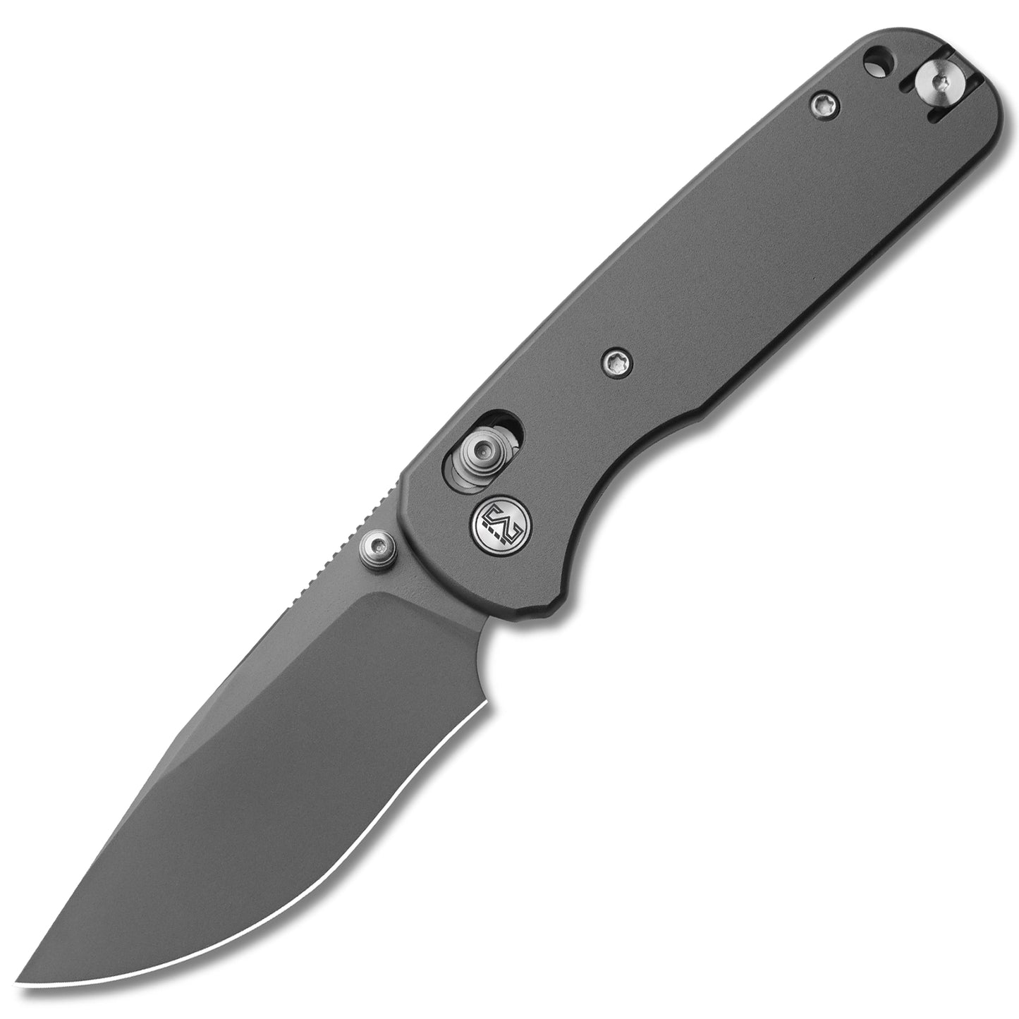 M Miguron Katou Folding Knife 2.97" 14C28N Grey PVD Blade Dark Grey Aluminum Handle EDC MGR824ADG