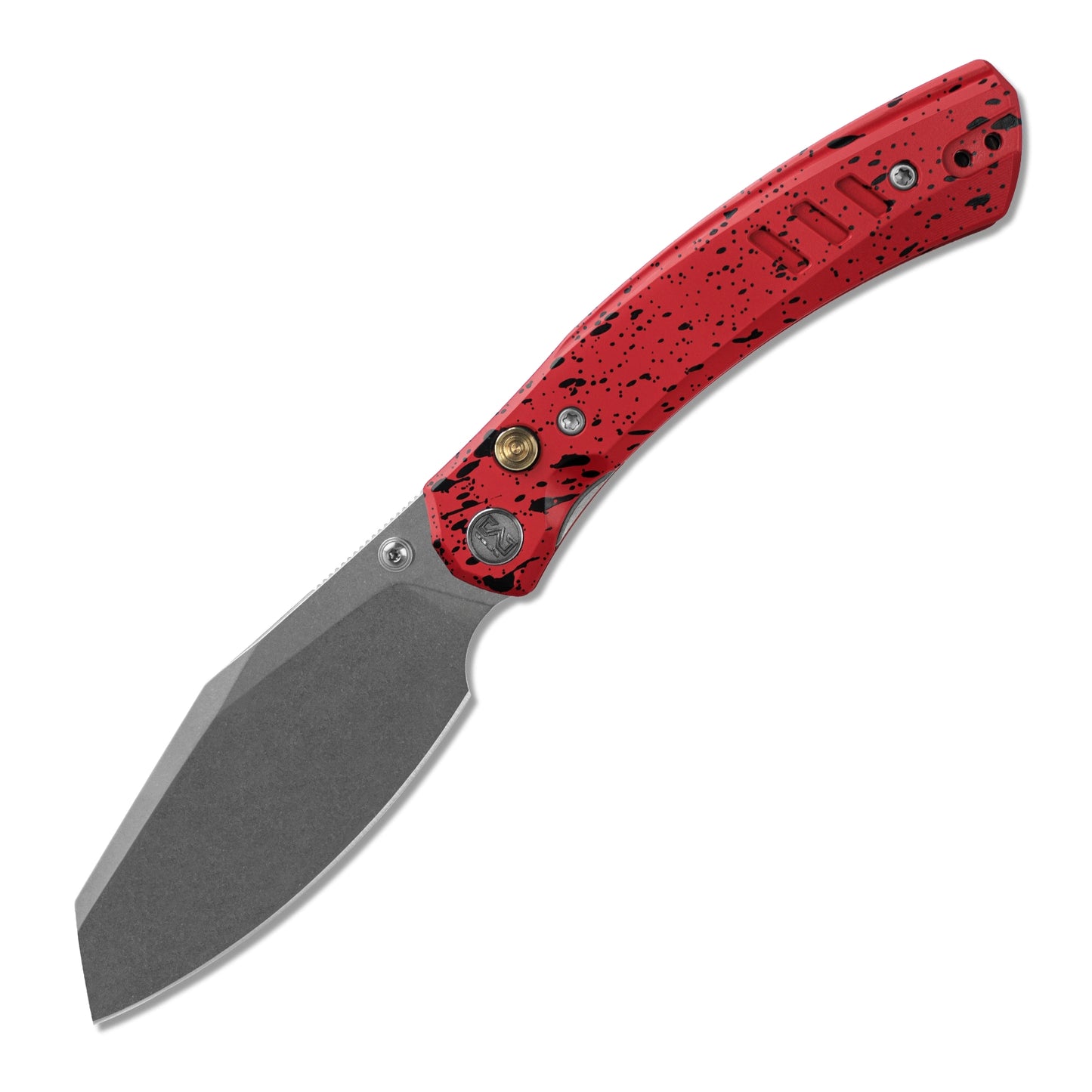 M Miguron Karok Folding Knife 3.4" D2 Stonewashed Blade Red Aluminum Handle EDC MGR827RD