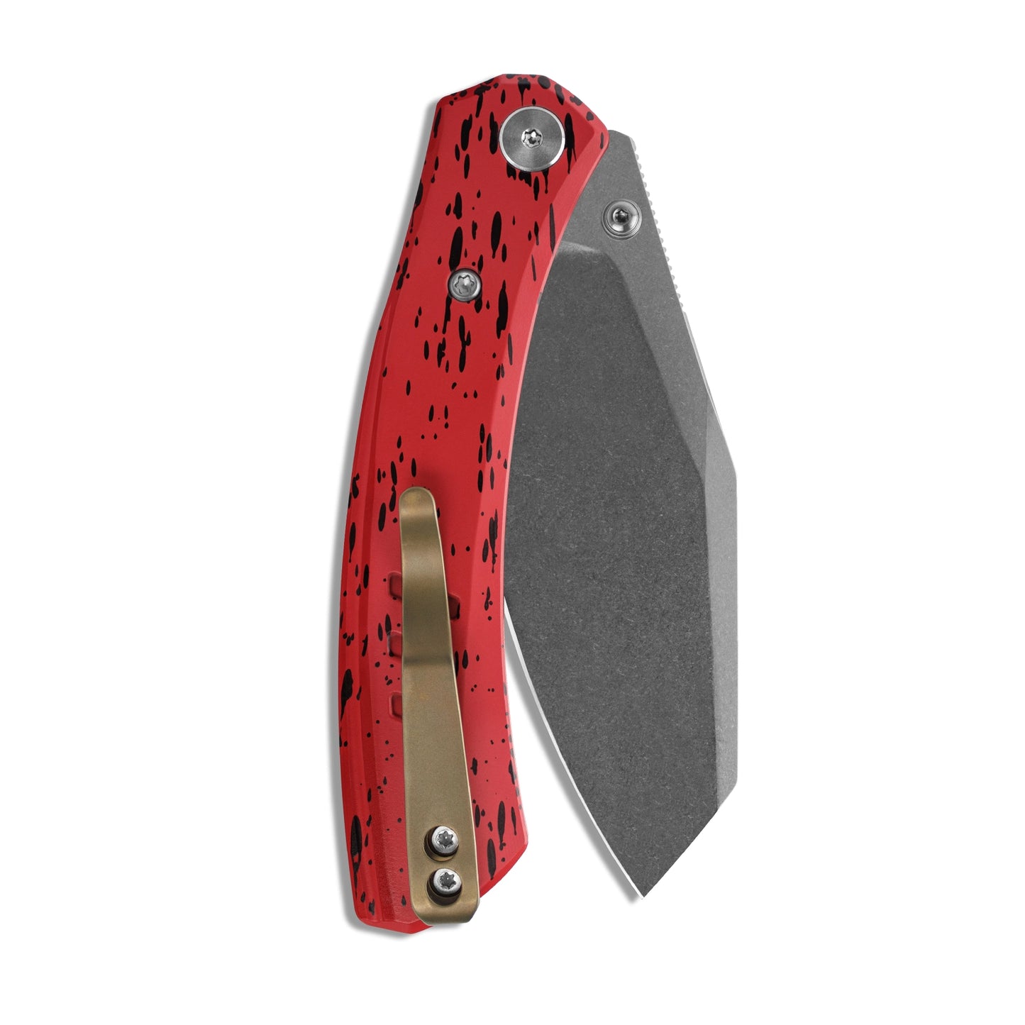 M Miguron Karok Folding Knife 3.4" D2 Stonewashed Blade Red Aluminum Handle EDC MGR827RD