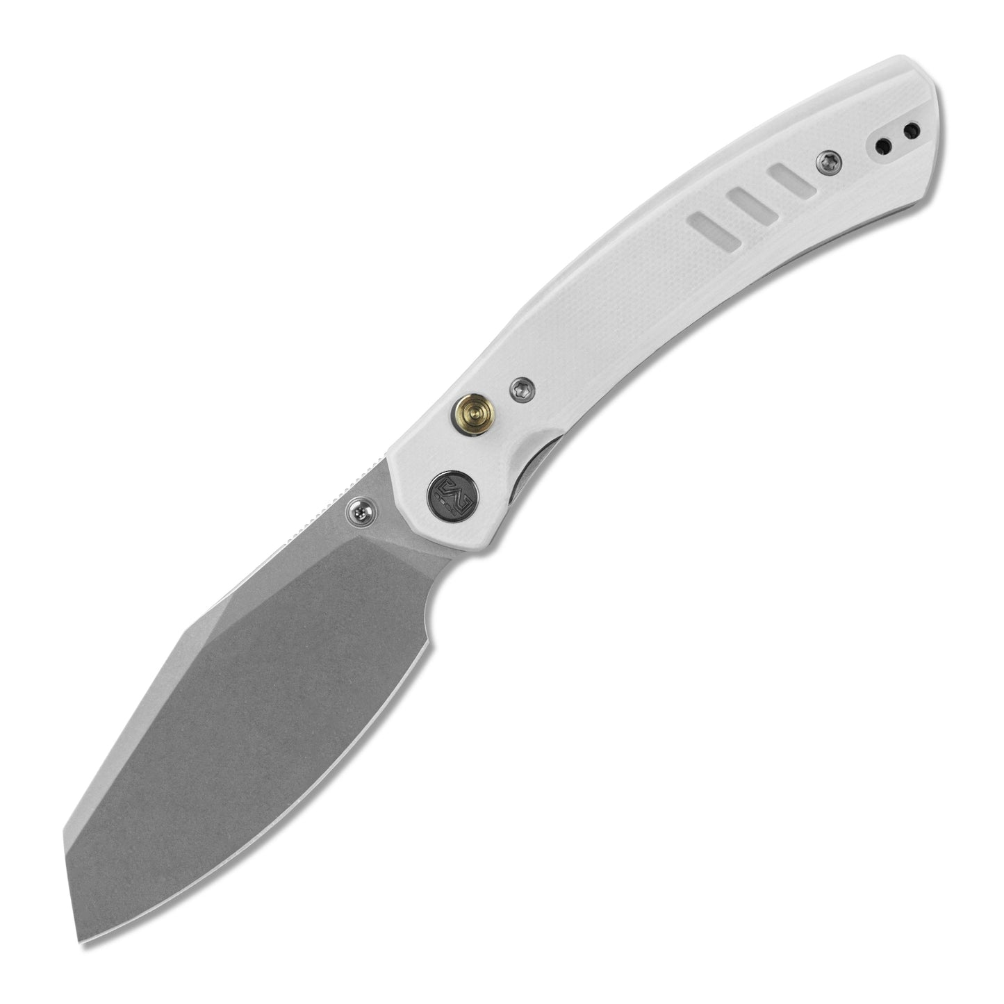 M Miguron Karok Folding Knife 3.4" D2 Stonewashed Blade White G10 Handle EDC MGR827WH