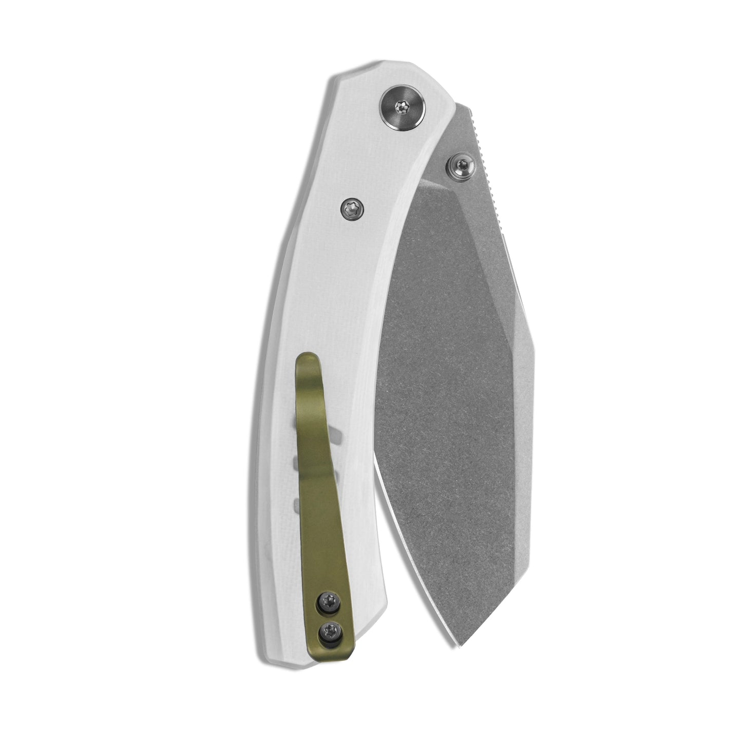 M Miguron Karok Folding Knife 3.4" D2 Stonewashed Blade White G10 Handle EDC MGR827WH