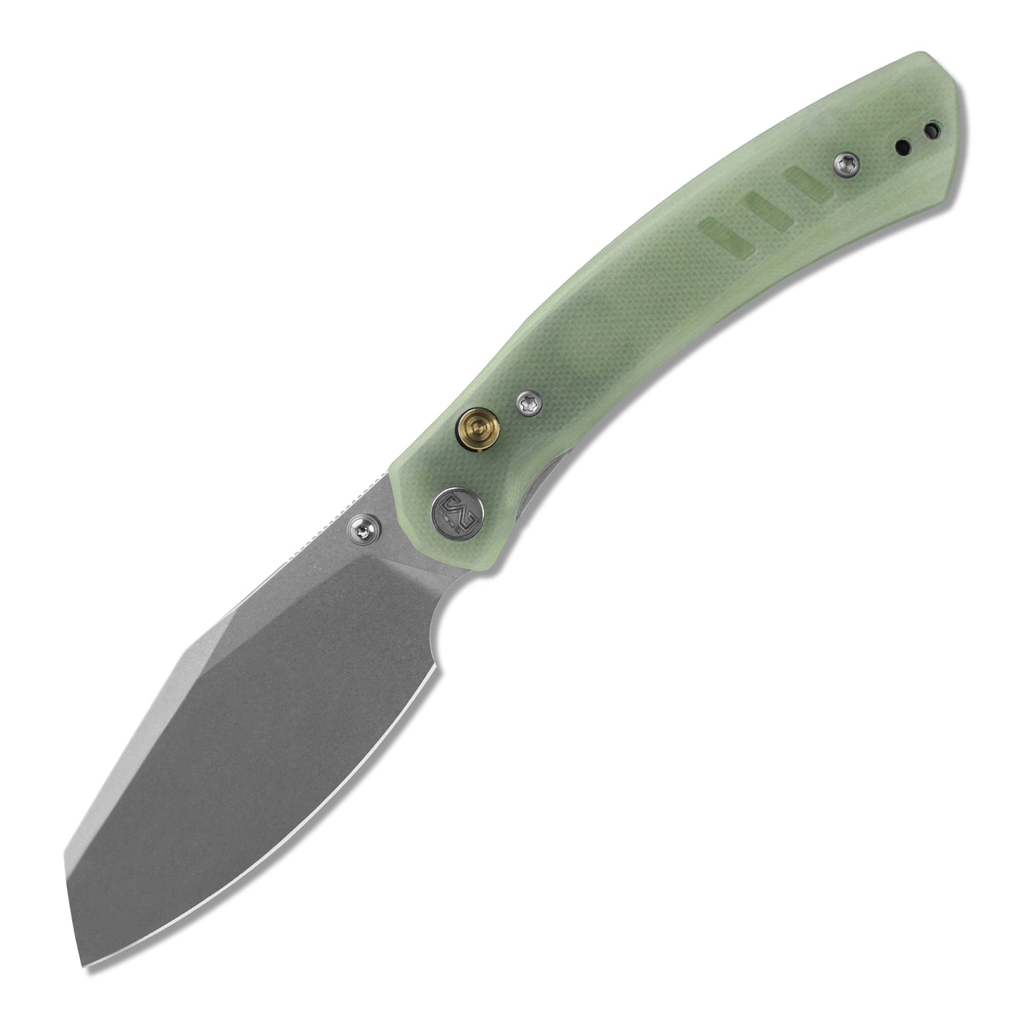 M Miguron Karok Folding Knife 3.4" D2 Stonewashed Blade Glow Green G10 Handle EDC MGR827YG