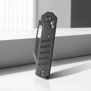 Miguron Knives Gatov D2 Dark Grey PVD Blade, Cross-Bar Lock, PVD Aluminum Handle