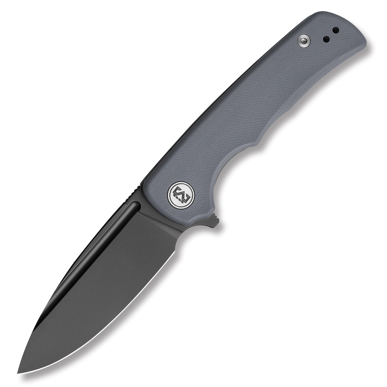 Miguron Talism Flipper Folding Knife – 3.01" Dark Grey PVD D2 Drop Point Blade, Grey G10 Handle | MGR810DGII