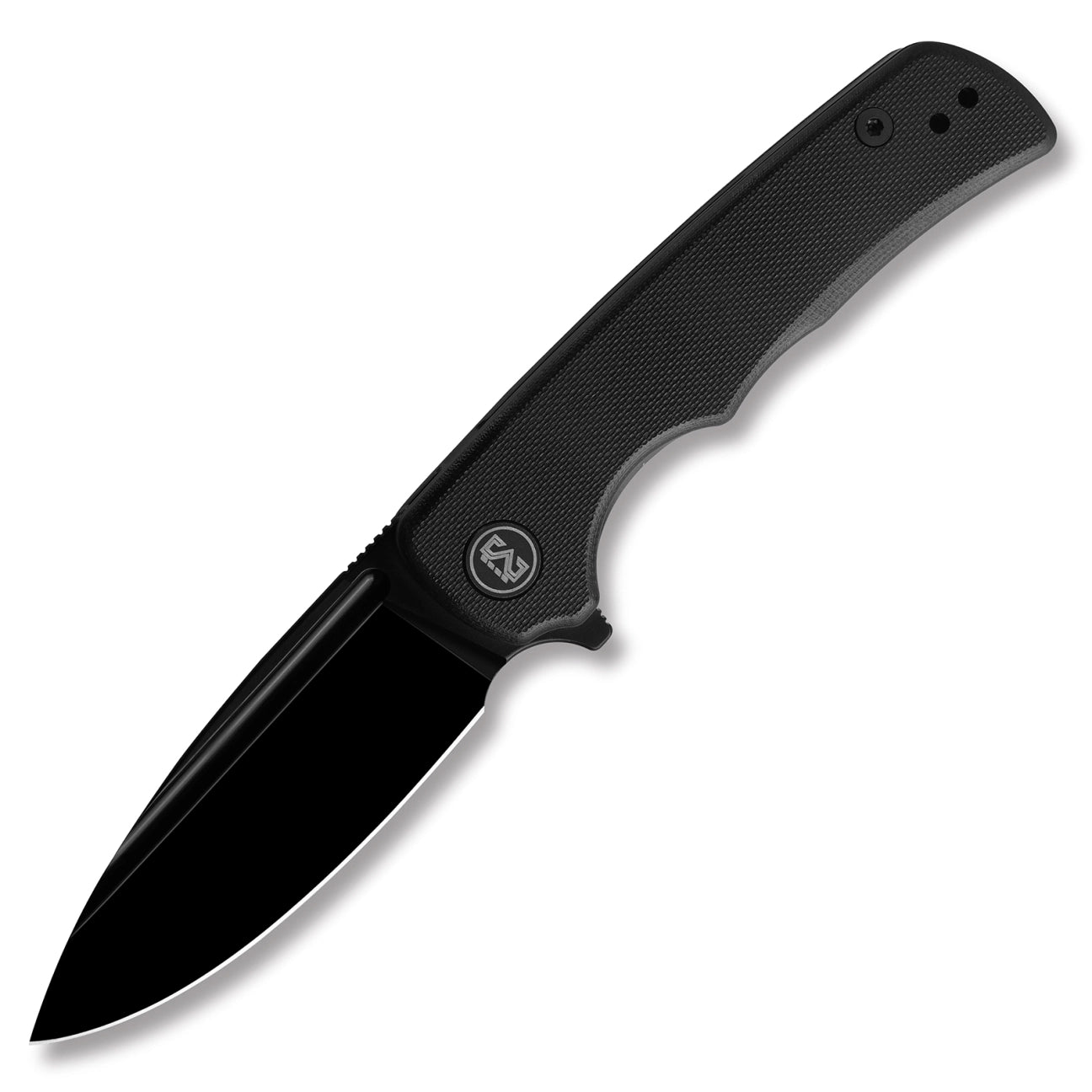 Miguron Talism Flipper Folding Knife – 3.01" Black PVD D2 Drop Point Blade, Black G10 Handle | MGR810BKII