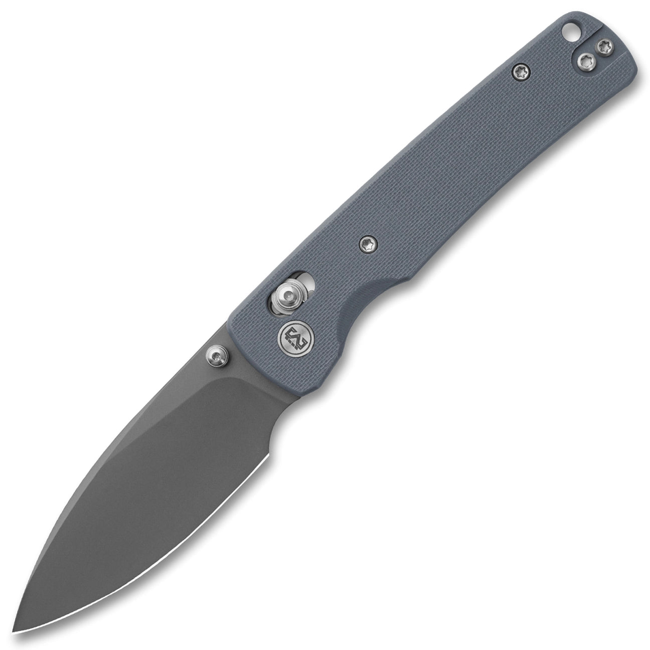 Miguron Vakor Crossbar Lock Folding Knife – 3.15" Dark Grey PVD 14C28N Drop Point Blade, Grey G10 Handle | MGR817ADG