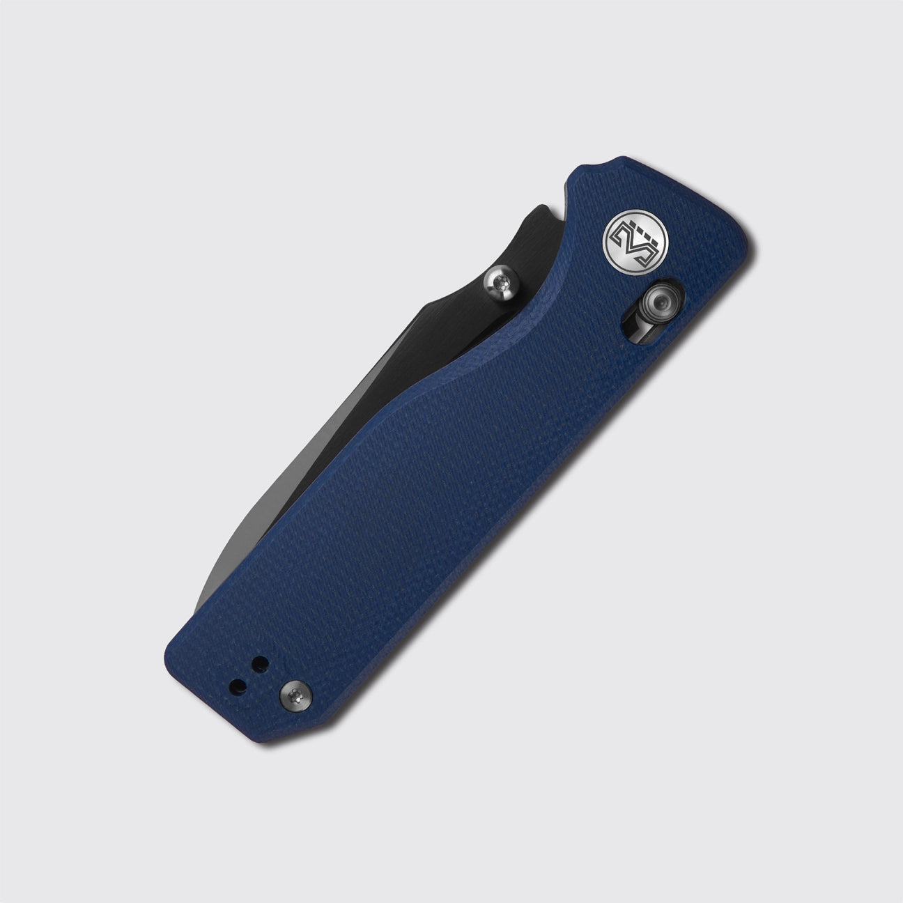 Miguron Vane II Cross-Bar Lock Folding Knife MGR825ABU 3.25" M390 DLC & Satin Drop Point Blade | Blue Micarta Handle | MGR825ABU