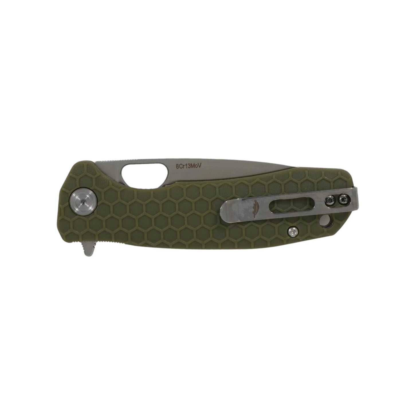 Honey Badger Medium Drop Point Knife - 8Cr13MoV Steel Green