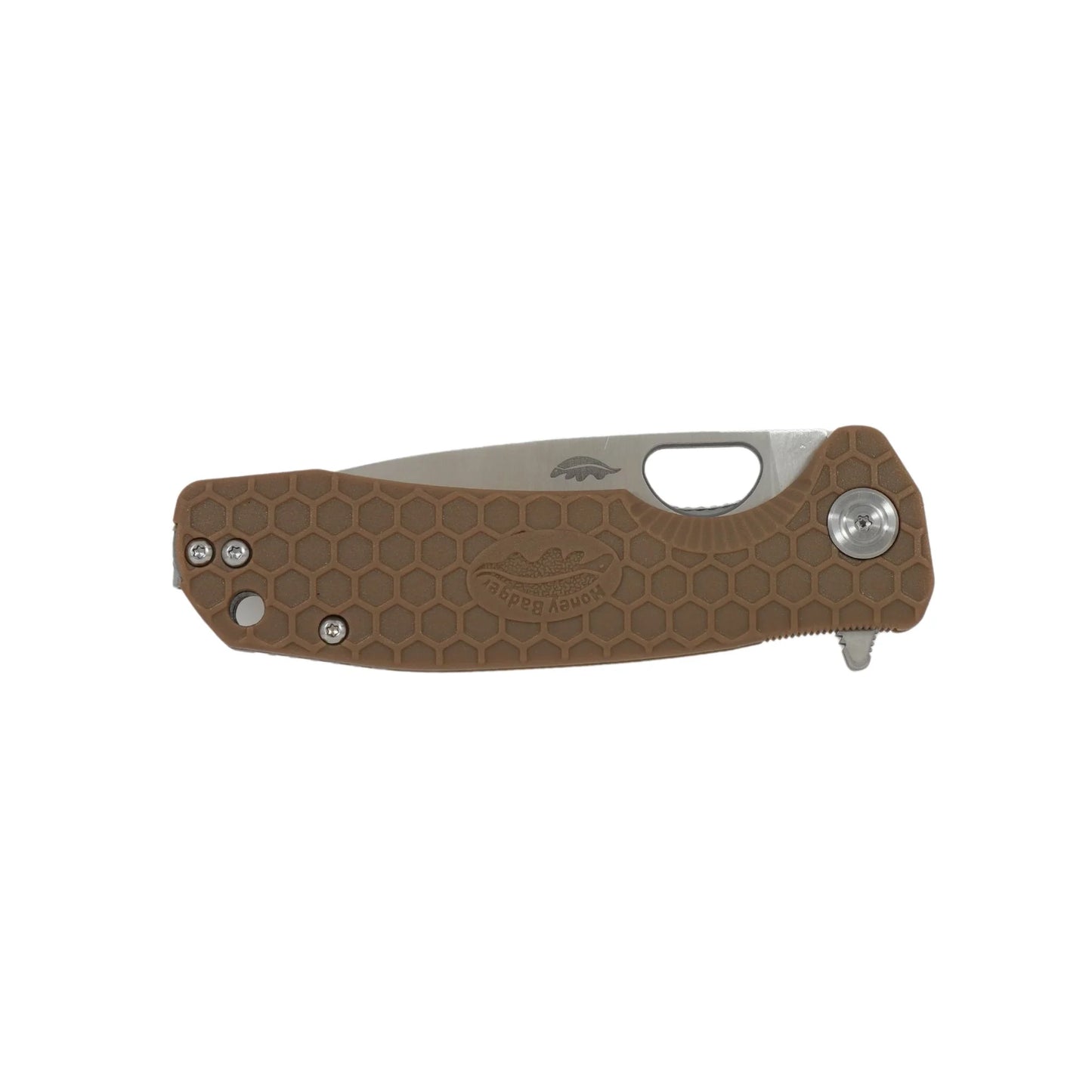 Honey Badger Medium Drop Point Knife - 8Cr13MoV Steel Tan