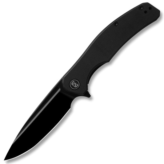 Miguron 3.5" Velona Folding Knife Black G10 Handle 14C28N Plain Black  MGR-8003BKS