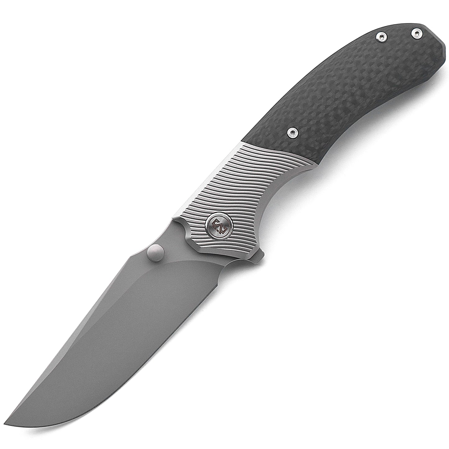Miguron  Centurion Flipper  3.41" S90V Blade Titanium, Carbon Fiber Handle MGR-609CBK