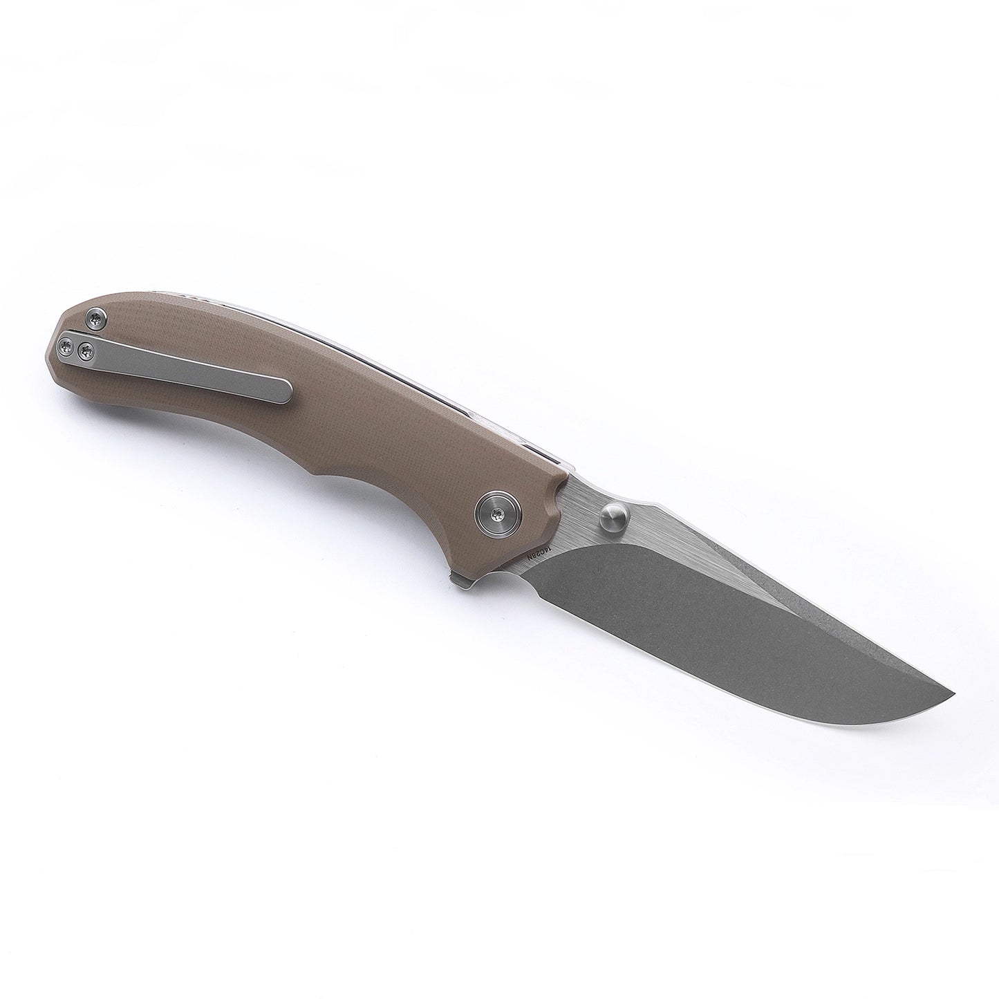 Miguron Centurion Pocket Knife Tan G10 Handle 14c28n Stonewashed Blade MGR-812TN