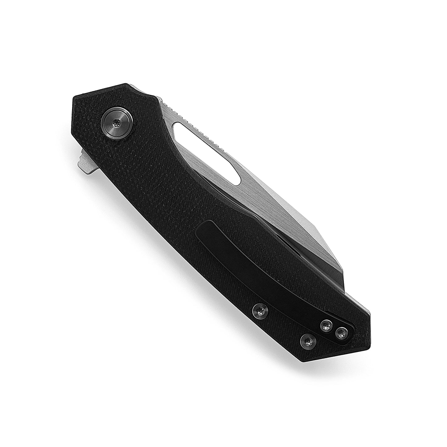 Miguron Knives Keryx Flipper Folding Knife 3.25" 14C28N Satin Blade Black Micarta Handle