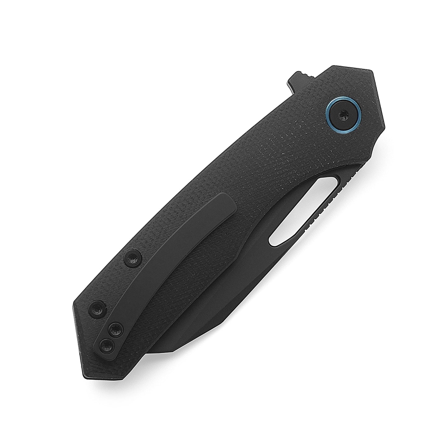 Miguron Knives Keryx Flipper Folding Knife 3.17" Black PVD 14C28N Blade Black Micarta Handle