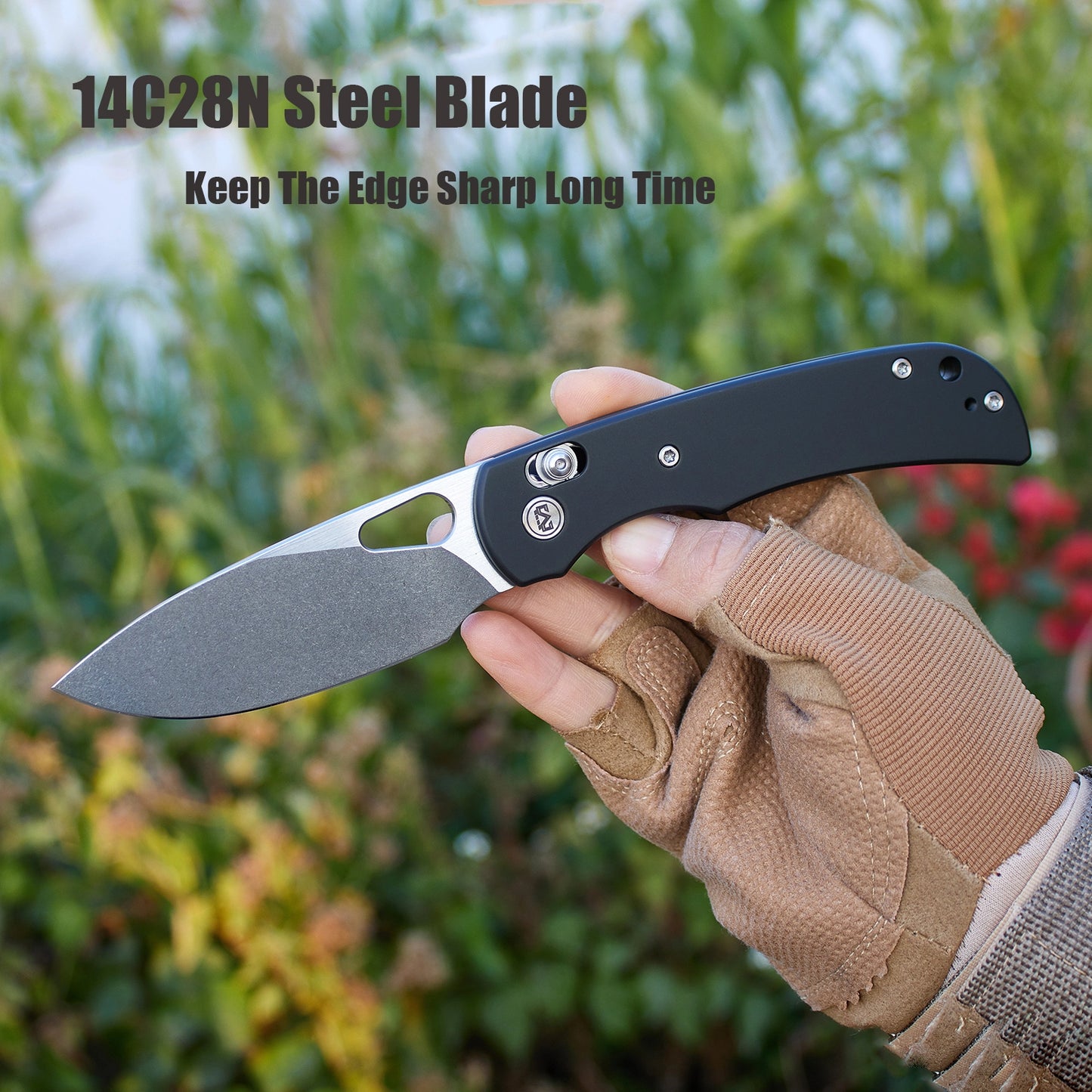 Miguron Moyarl Crossbar Lock Knife  3.25" 14C28N Blade, Titanium Handle (MGR-621ABK)