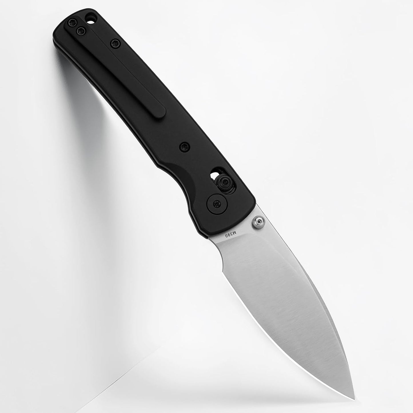 Miguron Vakor Black PVD Titanium Handle M390 Drop Point Plain Edge Satin Finish