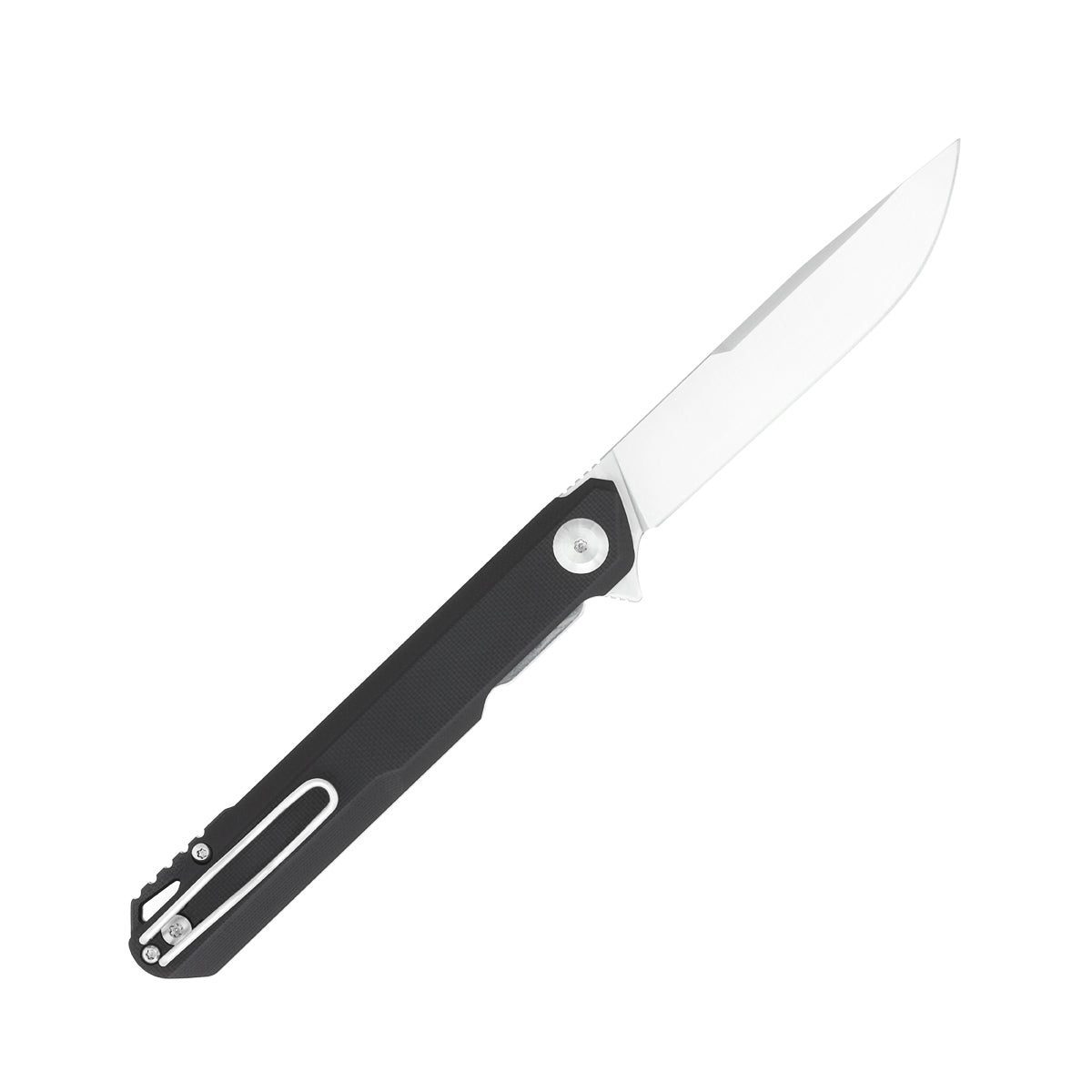 CobraTec Monarch Liner-Lock Knife Satin D2 Blade Black G-10 Handle CTMONBLKTNS