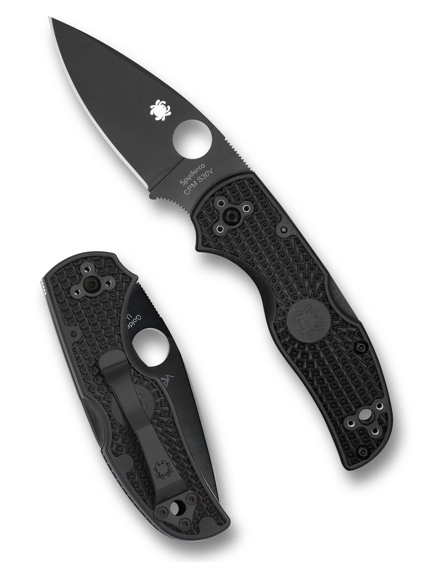 Spyderco Native 5 Lightweight Lockback Knife Black FRN 3" Black Blade C41PBBK5