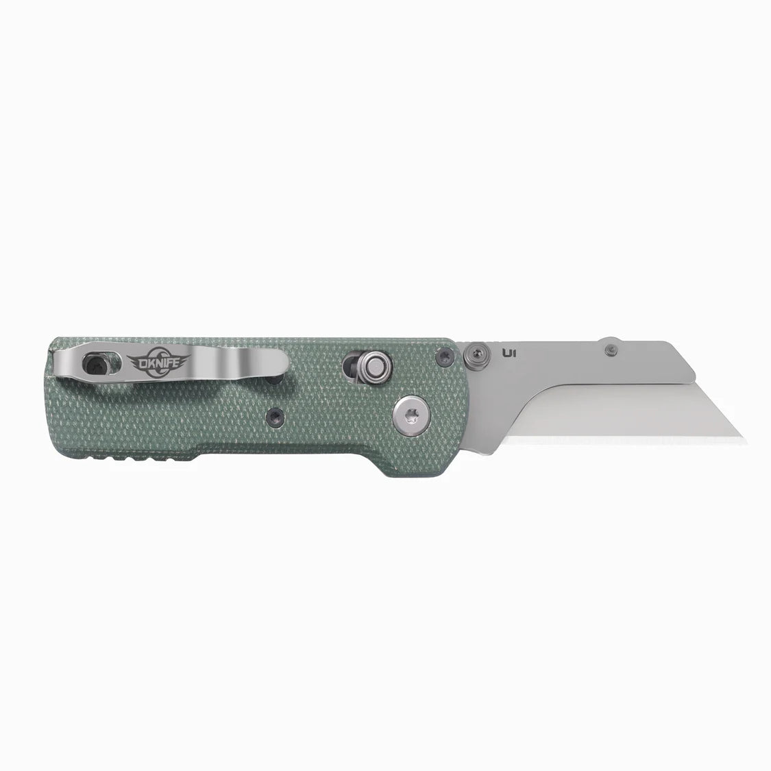 OKNIFE U1 Green Micarta Utility Knife – Lightweight EDC with SK5 Steel Blade