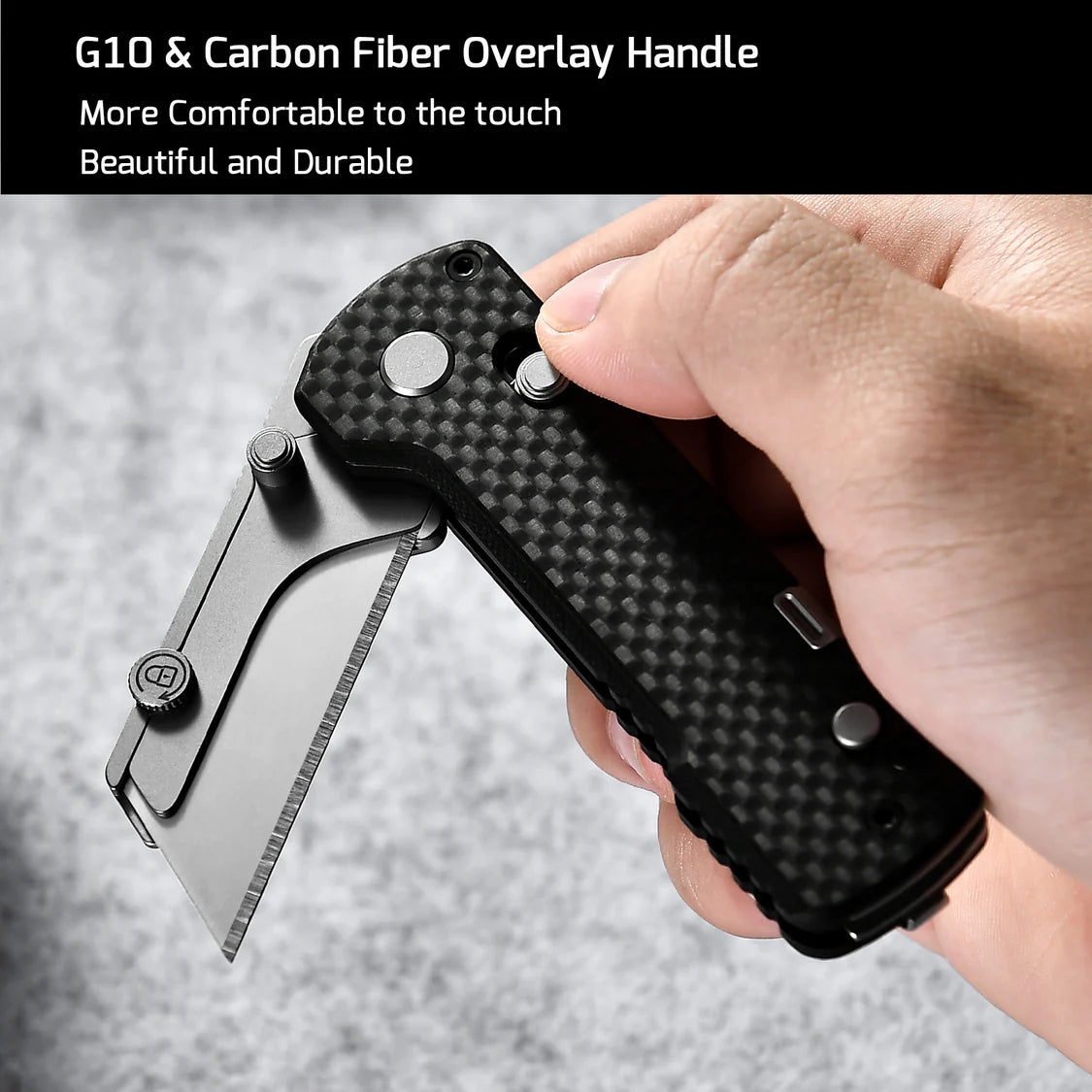 Oknife U1 Pro Carbon Fiber Overlay Multitool Folding Utility Knife with Folding Screwdriver