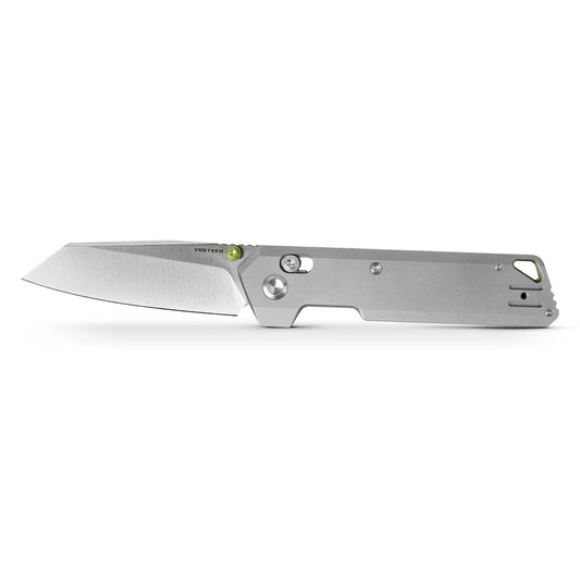 Vosteed Parallel – Ultra-Thin Titanium Crossbar Lock Knife (154CM Satin Blade, 2.90") A3503
