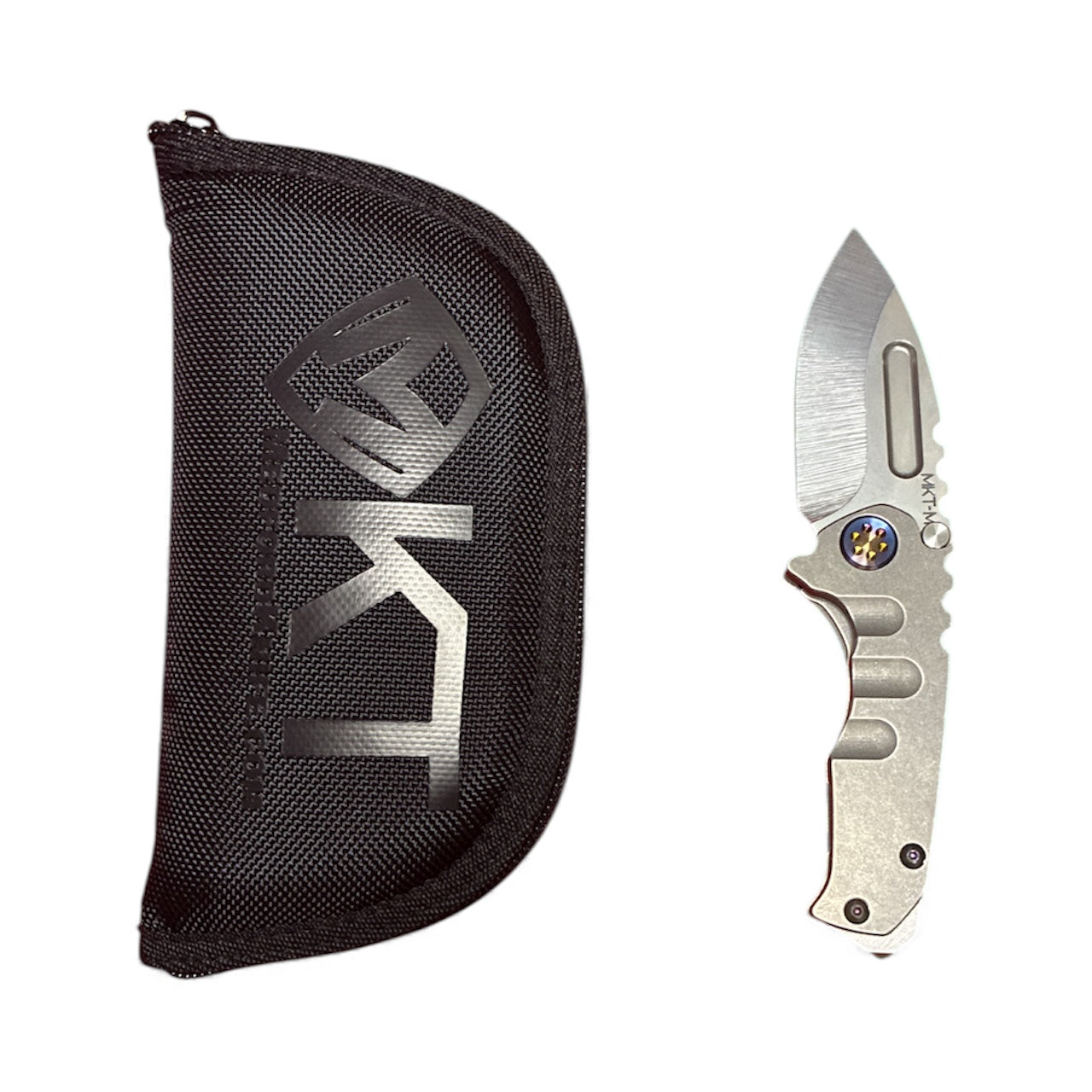 Medford Micro T – MagnaCut Drop Point Tumbled Blade with Flamed Hardware & Clip