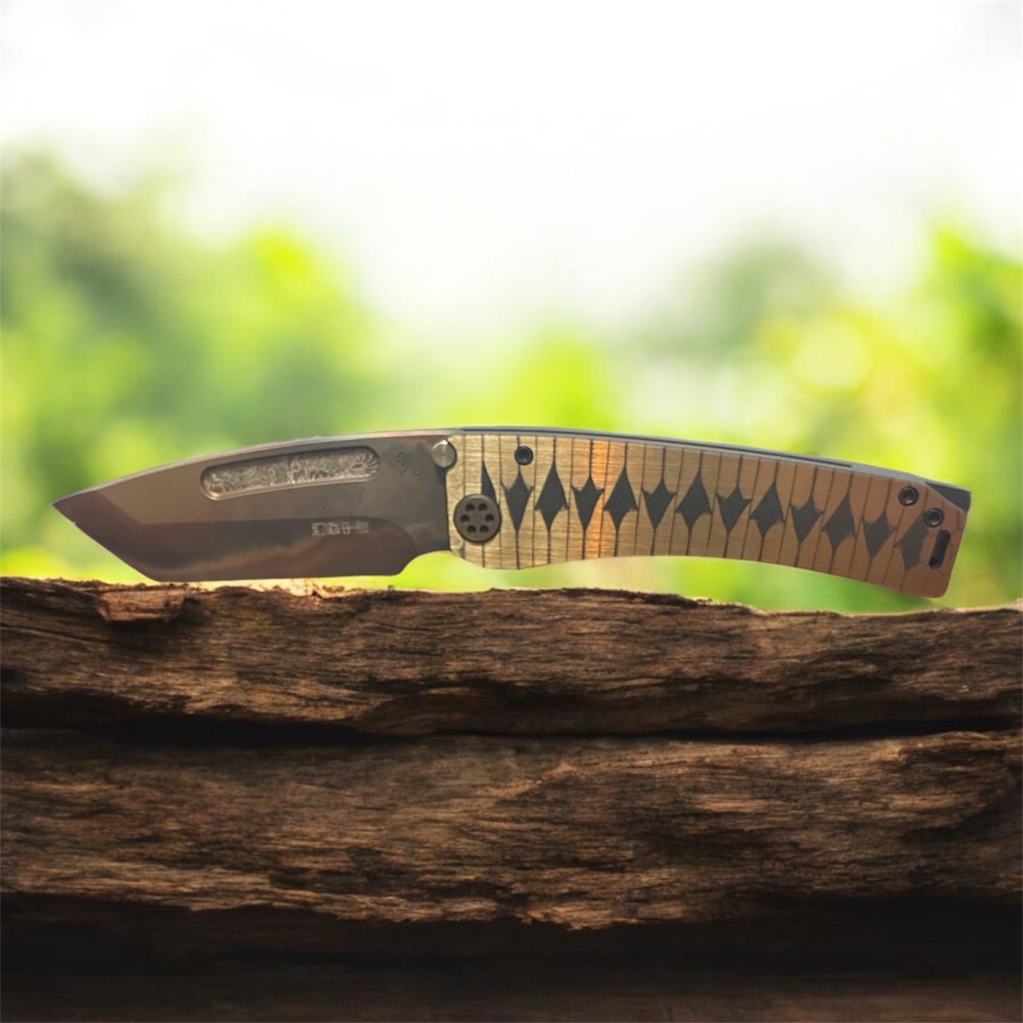 Medford Marauder H – 3V Vulcan Dragon Tanto | Bronze Handle with Tsumami-Maki Inlays
