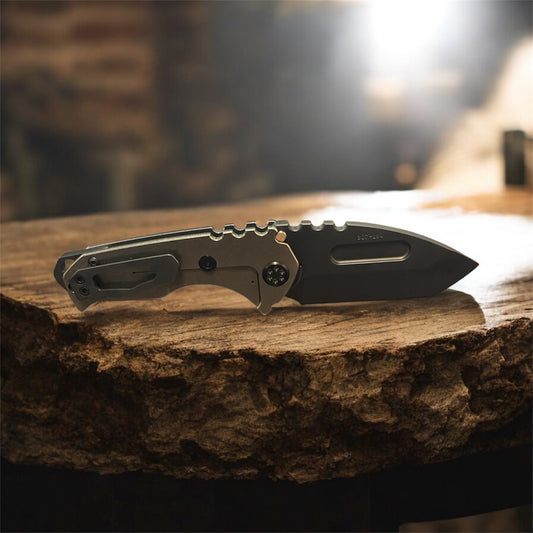 Medford Praetorian Genesis T – S45VN DLC Tanto Blade, Tumbled Handle and Spring