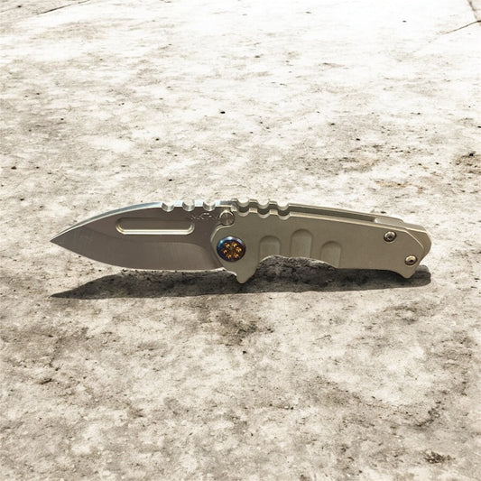 Medford Micro T – MagnaCut Drop Point Tumbled Blade with Flamed Hardware & Clip