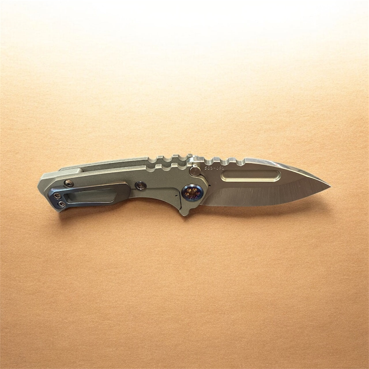 Medford Micro T – MagnaCut Drop Point Tumbled Blade with Flamed Hardware & Clip