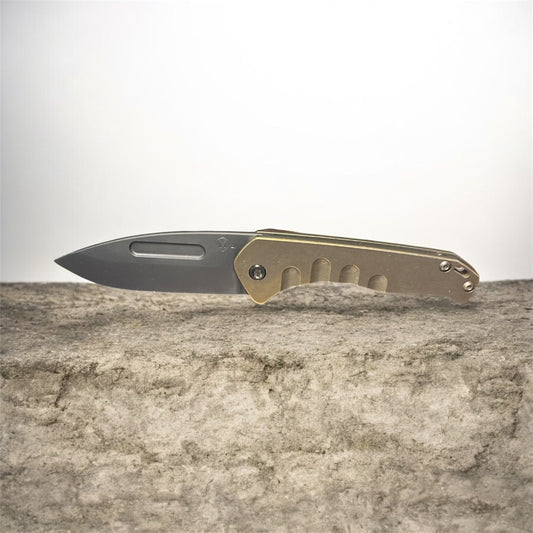 Medford Praetorian Slim – S45VN DLC Drop Point Blade, Bronze Handle & Spring