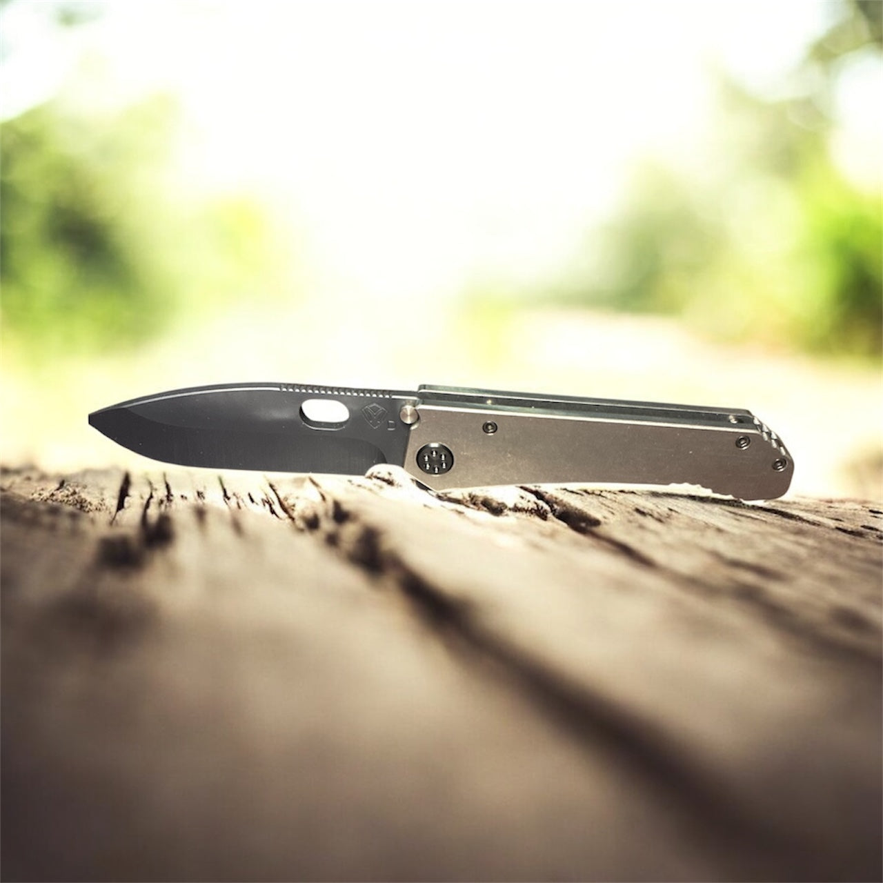 Medford 187 DP – D2 Drop Point | Tumbled Handle, Black Hardware & DLC Clip