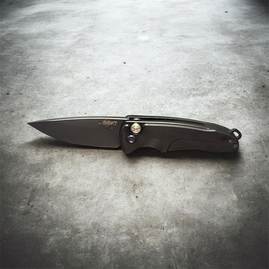 Medford Smooth Criminal S45VN DLC Blade Black Handle, Flamed Hardware  DLC Clip