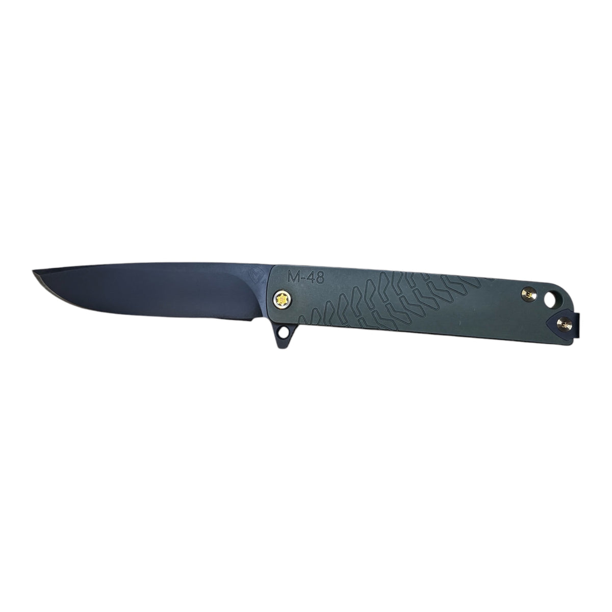 Medford M-48 S45VN DLC Folding Knife – Green Handle, Bronze Accents MK212