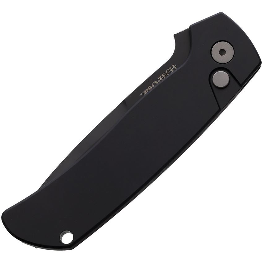 Pro-Tech Terzuola ATCF Operator Auto Knife Black Al Tritium Button 3.5" DLC Blade