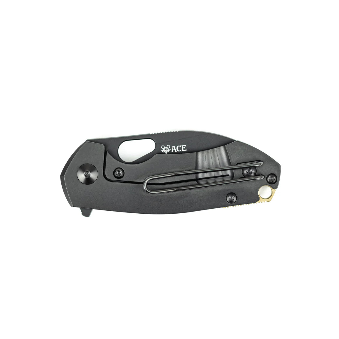 GiantMouse ACE Riv Titanium Blackout Folding Knife RIV-TI-BLACKOUT